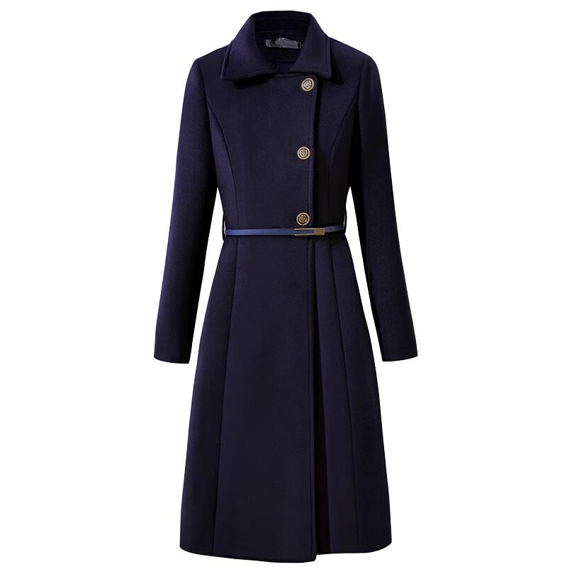 Teluoman Women's Mid-Length Professional Padded Wool Blend Coat