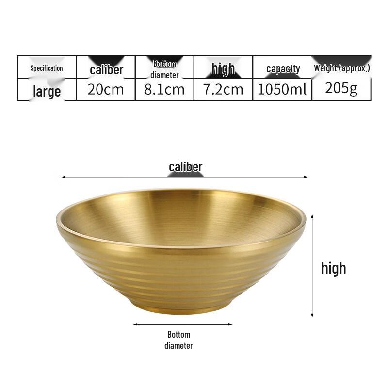 Korean Style 304 Stainless Steel Noodle & Bibimbap Bowl Set
