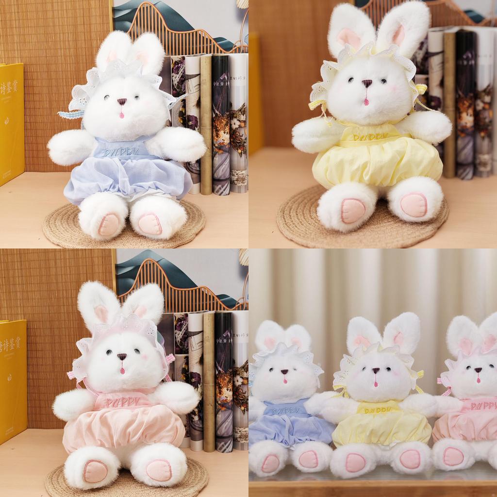 Plush Bunny Toy Gift For Kids With Soft Short Pile Fabric For Cuddle Comfort