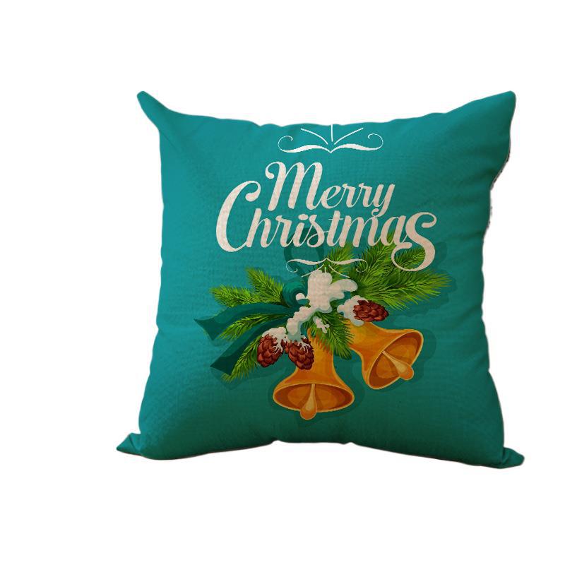 Christmas Polyester Pillow Cover Cartoon Digital Print Cushion Cover New Home Decoration Cushion Cover