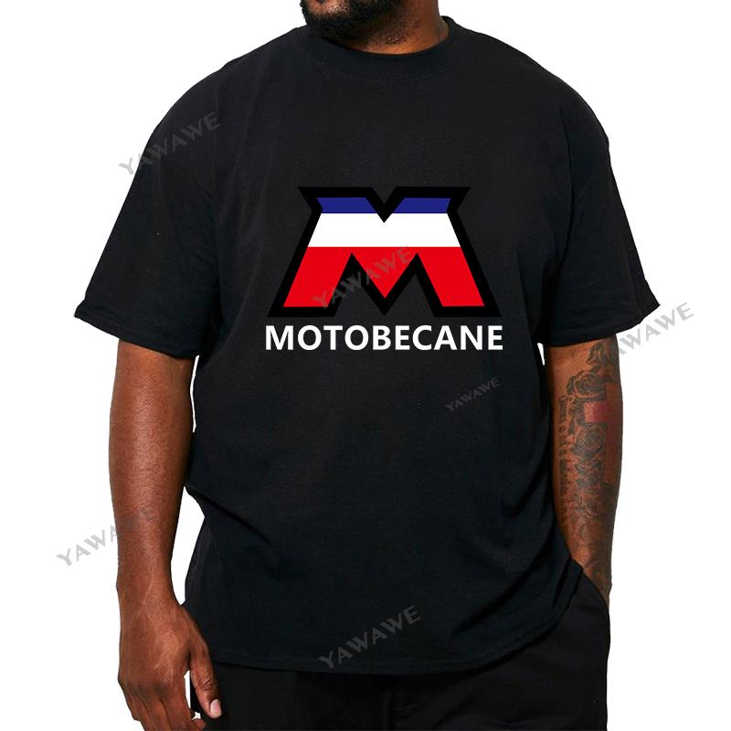 New Fashion Brand T-shirt Men Crew Neck Tees Short Sleeve Generic Cotton Motobecane Logo Loose Tops for Him Plus Size Teeshirt
