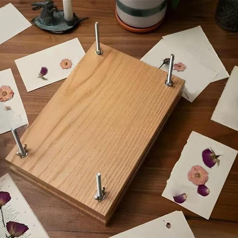 Portable Book Binding Press Wooden Book Binding Kit With Nut Manual Bookbinding Supplies For Students, Teachers, School