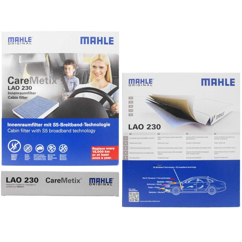 MAHLE Klimaanlagenfilter Anti-Virus (ABA-RK4M RK4MC RF4C ND4F ND4FT NK4M ENK4M) C3002 Anti-Schimmel Desodorierend Pollen PM2.5 Entfernung Echter Filter