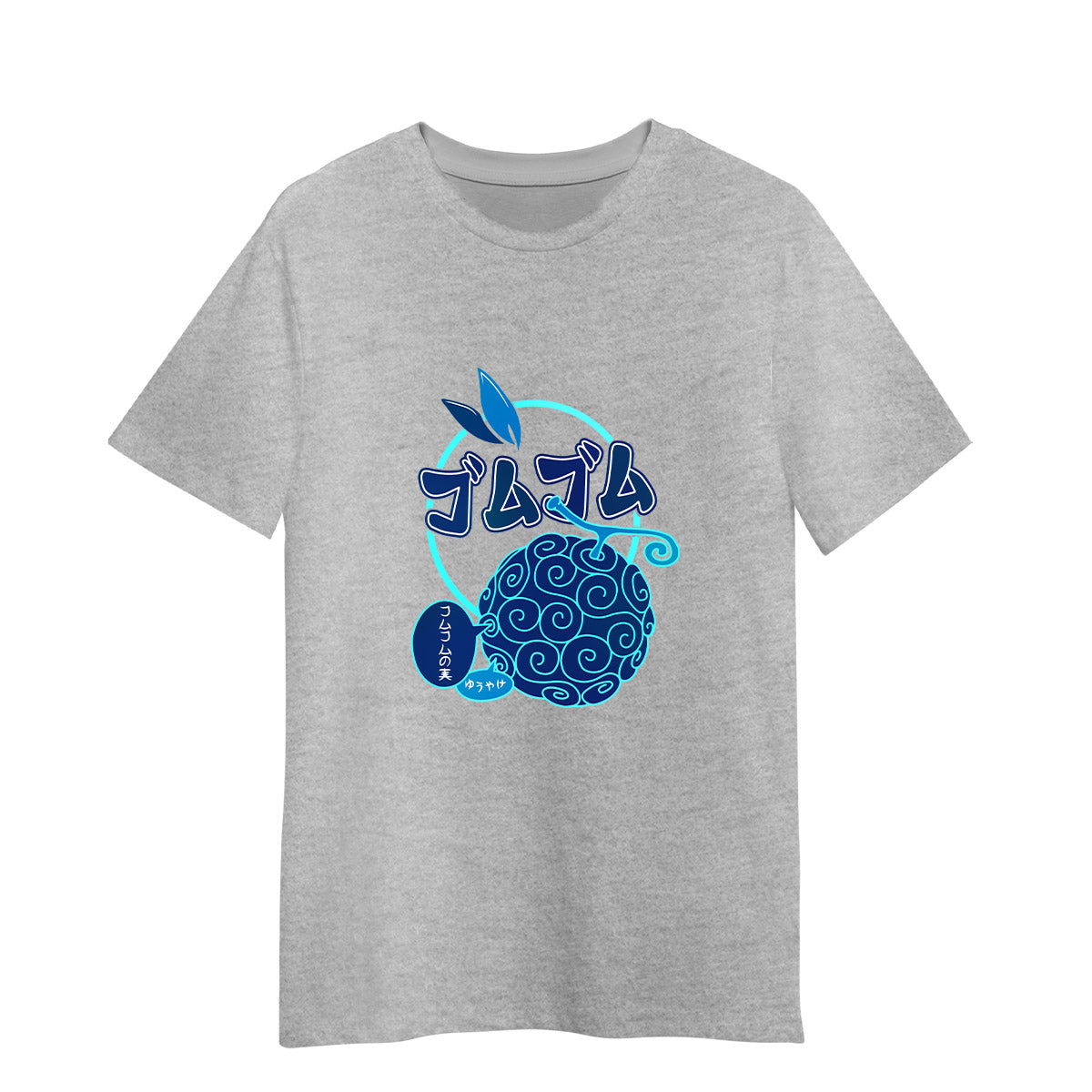 

Devils Fruit Gomu Hito Akuma No Mi Sun God Nika Pirate King One Piece Adult Unisex T-shirt S серый