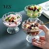 Temperature Resistant Glass Dessert Bowl, Footed Ice Cream Cup, Small Vintage Cup Parfait for Sundae, Fruit, Pudding, Condiment, Snacks, Serving