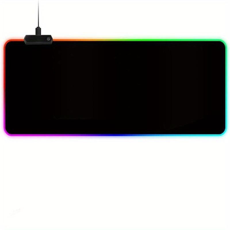 

1 шт. коврик для игровой мыши, большой коврик для мыши, 13-цветный коврик для игрового стола со светодиодной подсветкой, нескользящий резиновый коврик с водонепроницаемым покрытием, большой коврик для мыши 1pc 800x300x4mm чёрный