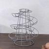 Spiralny Stojak na Jajka Spiralny Skelter na Jajka Dozownik Wielofunkcyjny Metalowy Spiralny Koszyk na Jajka Półka do Przechowywania Jajek na Blat Kuchenny