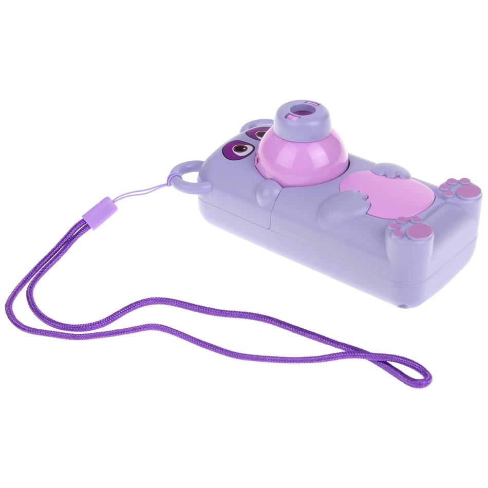 Teddy Bear Projector for Drawing Handy Projector 48 Slides Lanyard Stand - Purple