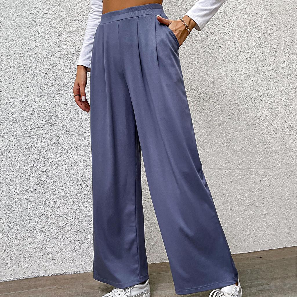 YYFS Dámská móda Ležérní Jednobarevný potisk Kalhoty s vysokým pasem Kalhoty & Capris