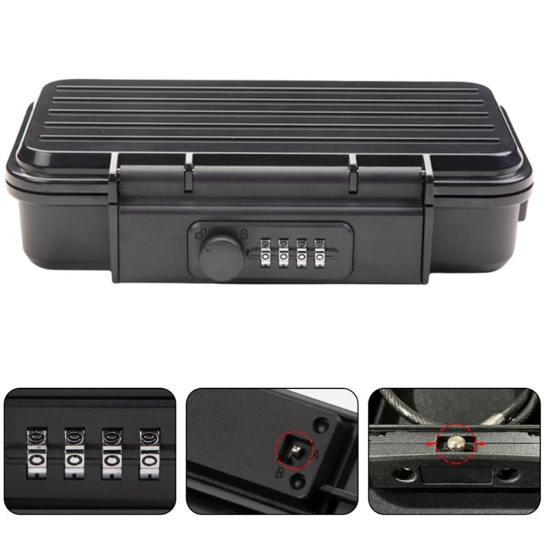 Waterproof Not Theft Easy Carry Lock Box Small Travel Safe Box Strong ABS Lock Box for Gym Travel Hotel Essential