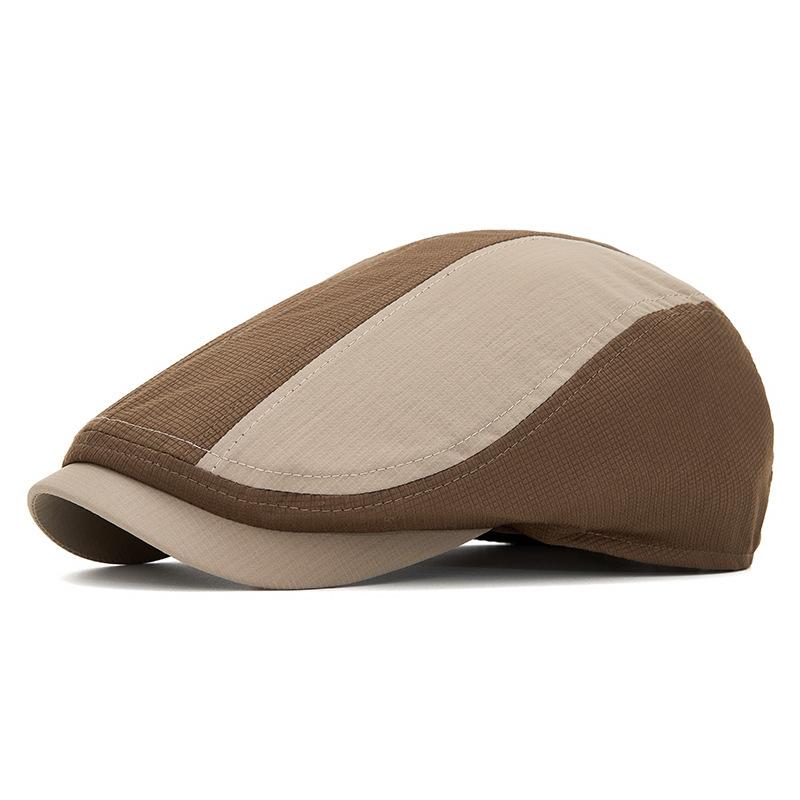 

Contrast Quick-Drying Forward Hat Men s Summer Thin Breathable Beret British Newspaper Boy Hat Paintsman Hat