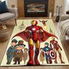 "Heroic Characters In Cartoon Style Design" Patterned Carpet, Non Slip Mat Suitable for Living Room and Bedroom Sofas