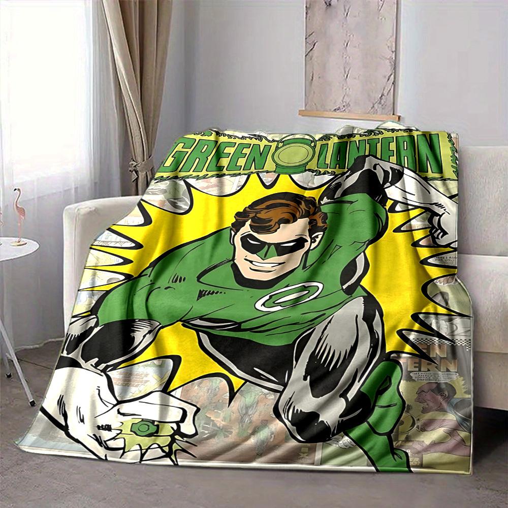 1 Stück Green Lantern Decke Leichte Flanelldecke für Sofa, Bett, Reisen, Camping, Wohnzimmer, Büro, Couch, Stuhl und Bett