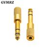 1PCS Gold 6.3mm 1/4" Male Plug To 3.5MM 1/8" Female Jack Stereo Headphone Audio Adapter Home Connectors Adapter Microphone