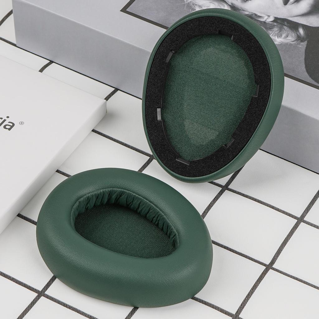 Geekria QuickFit Earpads Compatible with JLab JBuds Lux ANC Wireless Ear Cups Headphones, Pads/Ear (Protein Leather/Sage)