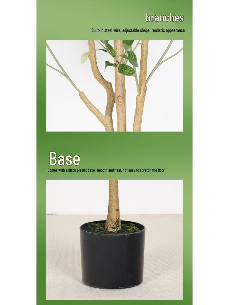 Olive Tree Potted Plant - Indoor Decor Simulation for Living Room