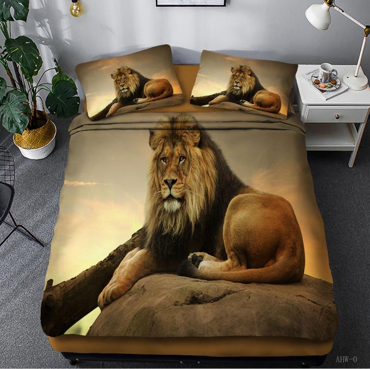 Forest Animal Bedding Bedding Decorative Lion Quilt Cover and Pillowcase AU Queen Single/Twin Full Size