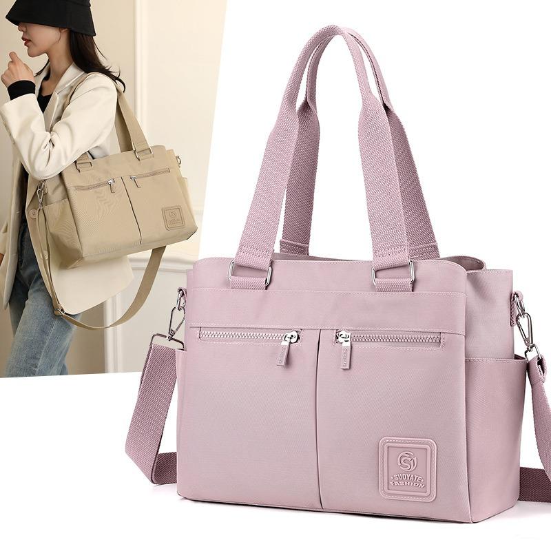 Women's Bag Large Capacity Casual Women's Handbag Simple Nylon Women's Shoulder Bag Tote Mother Bag