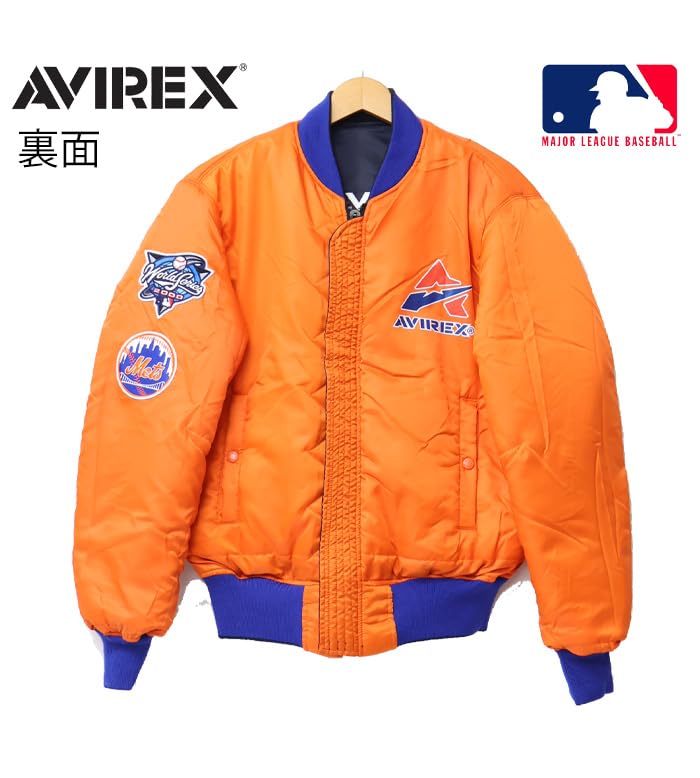 MLB Collaboration Jacket [AVIREX] MA-1 783-3252049 (M Size, 120 Navy)