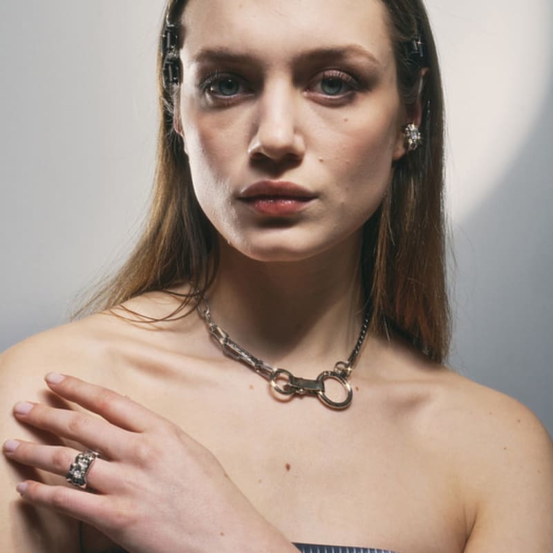 SENTIMENTS NO.322 [SILVER] GEOMETRY SQUARE ring