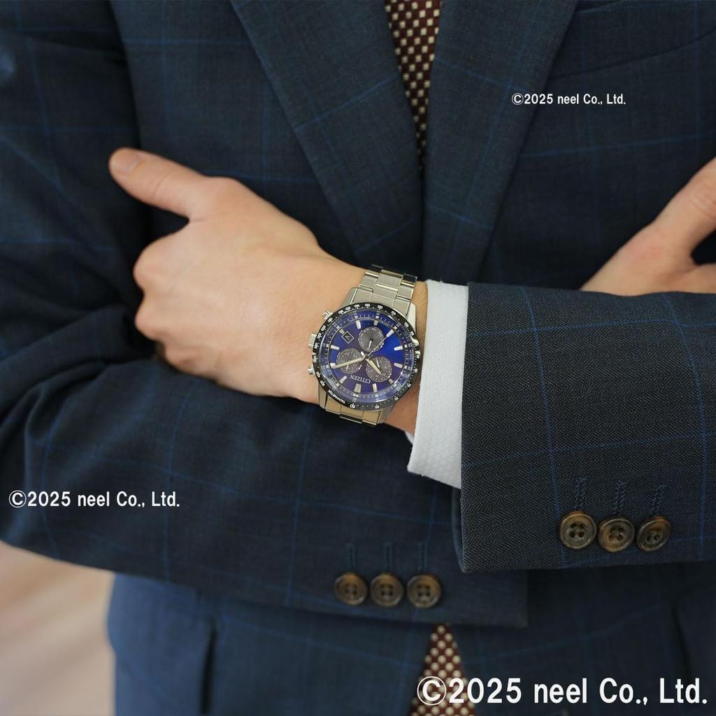 Citizen COLLECTION Chronograph Watch, Eco-Drive, Light-Powered, 10 ATM Water Resistant, Blue, BL5614-59L, Men's