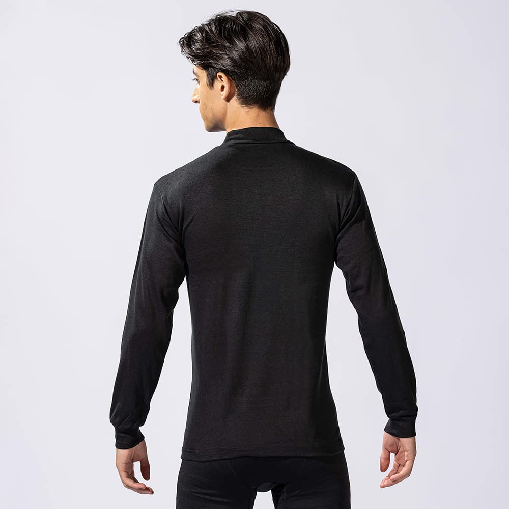 Otafuku Gloves Body Tough Tech Thermo Size Pack of 5 Heat-Retaining High-Neck Shirt, Black, LL, JW-149,