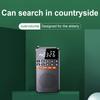 Portable Mini FM Radio 5.0 Rechargeable LED Display for Seniors with Flashlight and Clock