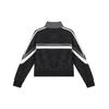 Adidas Originals AW24 Jahr der Schlange Limited Edition Gestreifte Bequeme Hautfreundliche Langarmjacke Damenjacke Schwarz Dunkelgrau JL8442