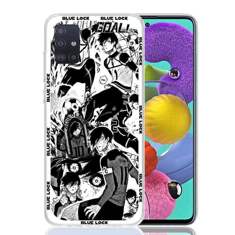 Anime Blue Lock Phone Case for Samsung Galaxy A52 A51 A50S A12 A22 A32 A72 A10S A30S A31 A71 Note 20 Ultra 10 Plus S10 Galaxy A5