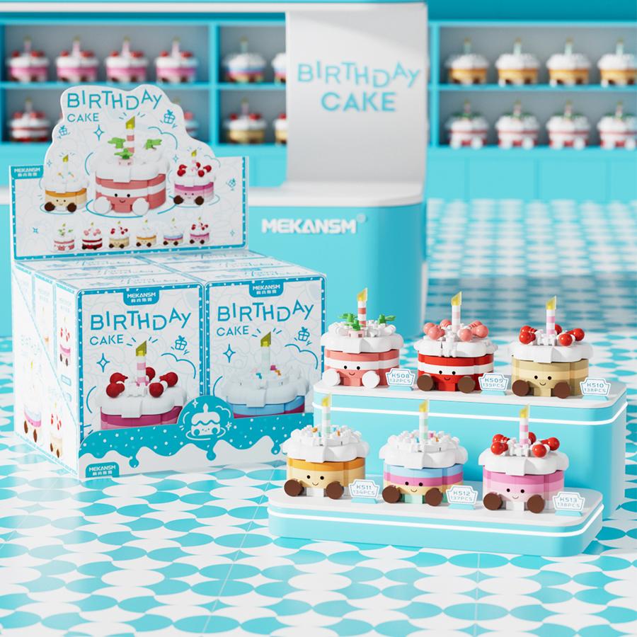Kawaii Mini Cake Micro Building Blocks Kids Toys 3D Models Educational Toys DIY Birthday Gifts New Products