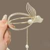 1Pc Light Luxury Versatile Elegant Fishtail Twist Clip, Sophisticated Tassel, Metal Back Hair Updo, Hair Accessory for Women