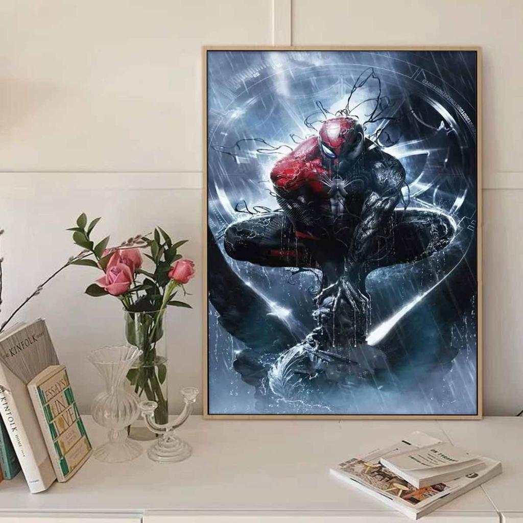 Full Round Diamond Painting Spider-man and Venom Art Rhinestone Picture Mosaic DIY 5D Cross Stitch Embroidery Home Decoration