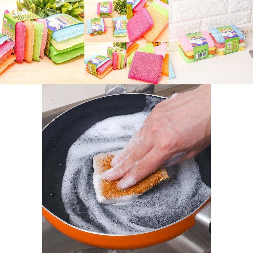 Versatile Dishwashing Brush For Effortless Cleaning With Soft Scouring Pad Design