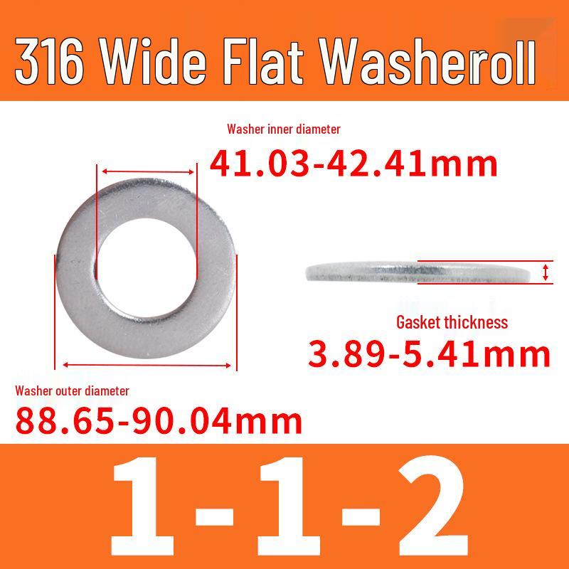 

316 Stainless Steel USS Wide Flat Washer ANSI 18.22.1 (Inch/Imperial Standard)
