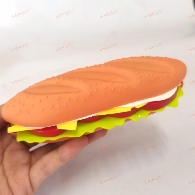 Diy Children'S Play House Burger Western Food Kitchen Simulation Breakfast Toast Sandwich Food Play Model