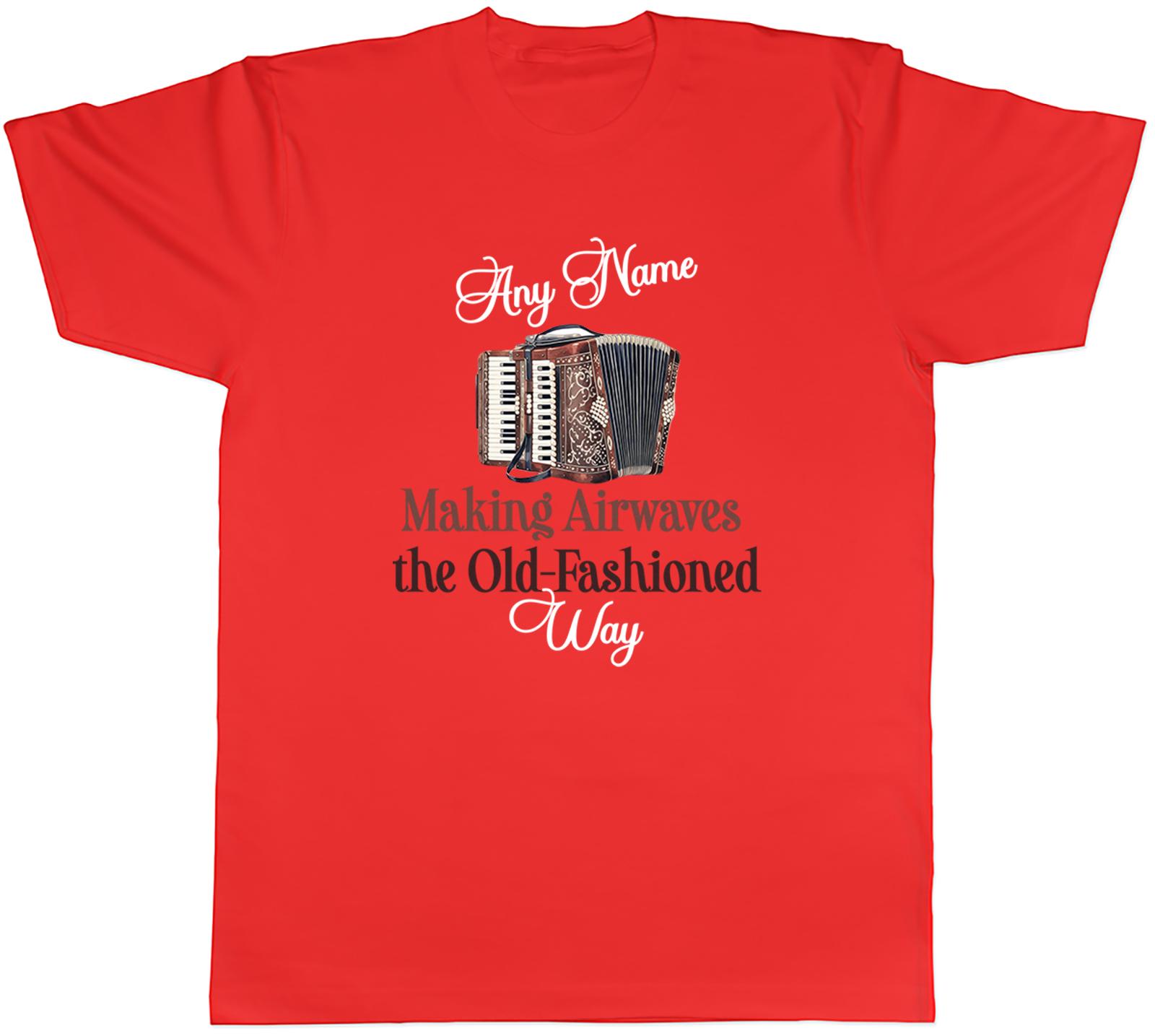Personalised Accordion Musician Unisexs TShirt Tee Gift Top S