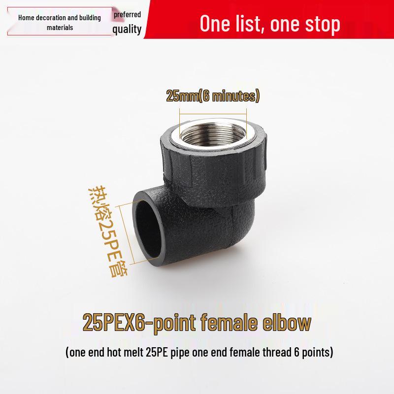 Vícevelikostní vodovodní potrubní tvarovka: Vnitřní/Vnější závitové koleno T pro 4, 6 a 1-palcové potrubí