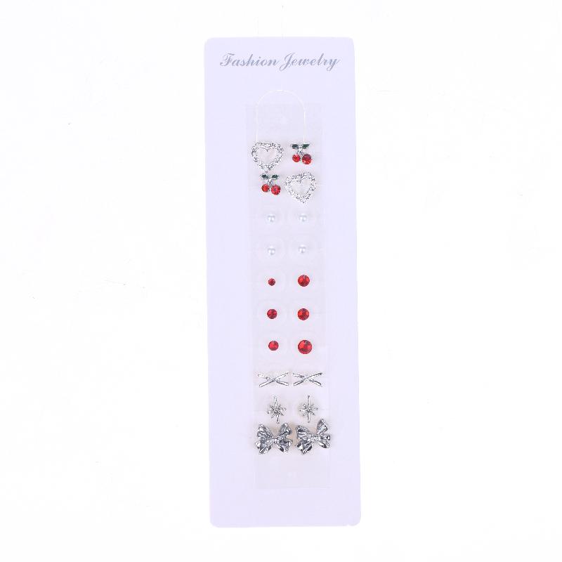 20Pcs/Sheet  Heart Cherry Bow  Ear Point Stickers Ear Pressure Stick Acupuncture Auricular Ear Stickers Massage
