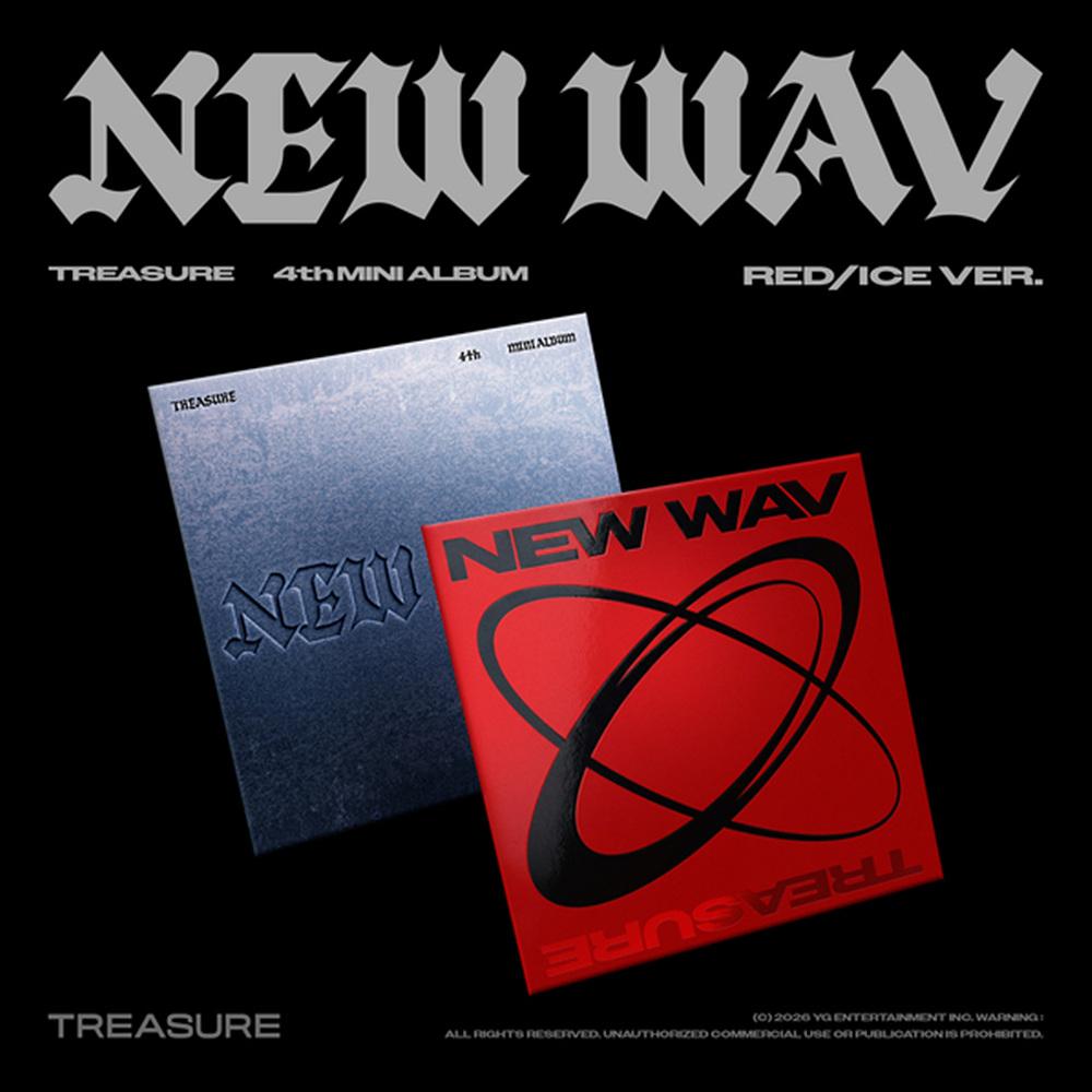 [Pre-order] TREASURE [NEW WAV] 4th Mini Album (RED VER./ICE VER.) + Free Gift