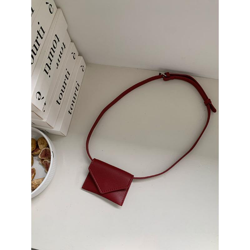 Korean Exquisite and Fashionable Mini Square Bag with Belt Decoration Waist Hanging Bag Multi-color Small Card Bag