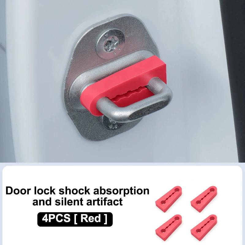 4PCS Universal Car Door Shock Absorber Soundproof Deadener Anti-Vibration Buffer Pad Cushion Vehicle Door Shock Absorber Buckle