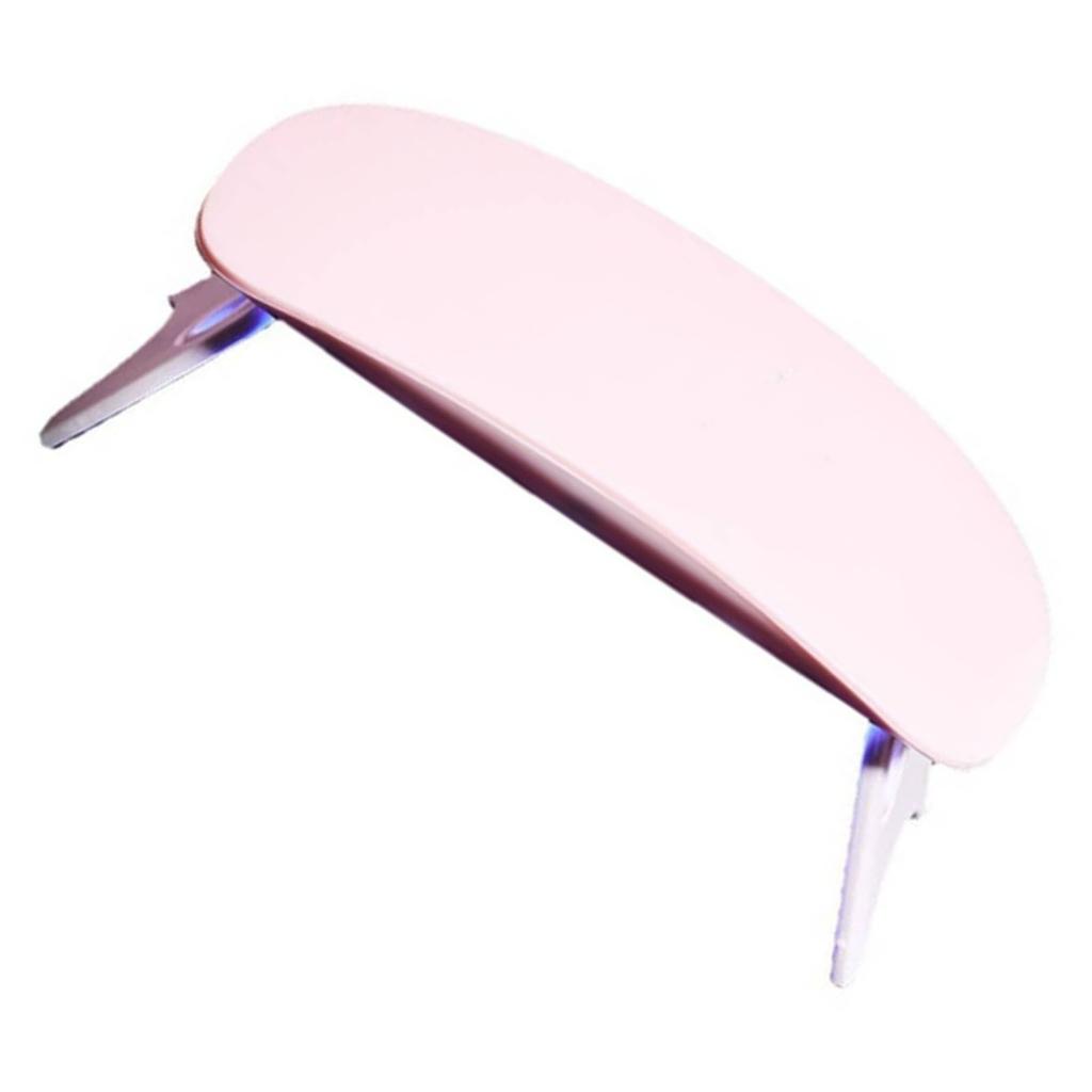 Mini UV LED Nail Lamp Mouse Shaped Pocket Size Nail Light Quick Drying Portable Manicure Light Pink