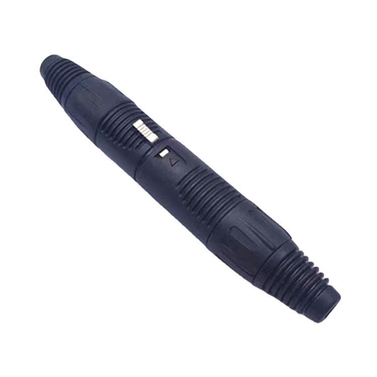Connettore XLR a 3 pin con pin in rame, in plastica nera, per la ricarica di scooter elettrici