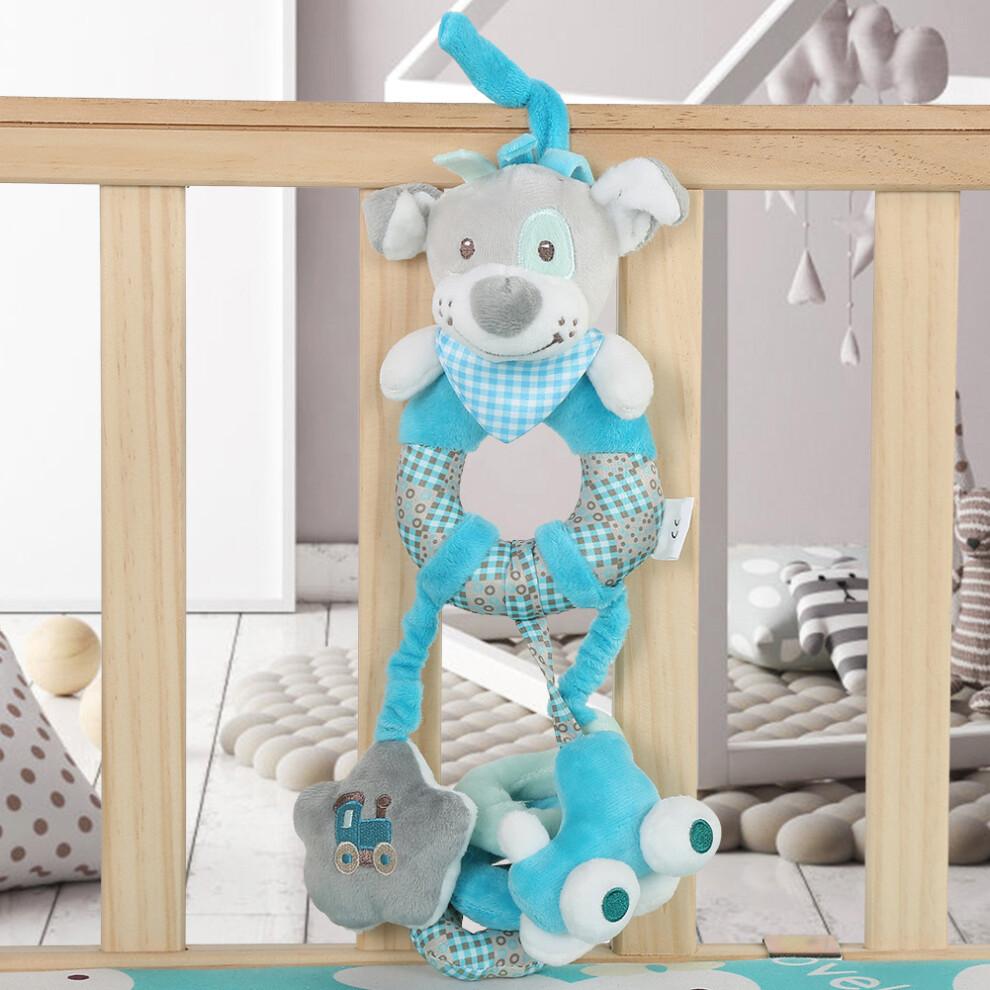 Kids Baby Bed Crib Cot Stroller Plush Toy Blue Dog