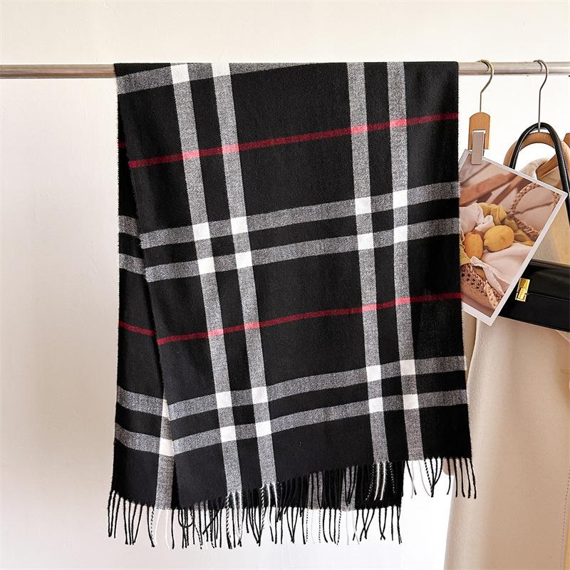 Women's Fashion Scottish Style Tartan Warm Scarf Plaid Soft Long Wrap Shawl Christmas Valentine's Day for Girlfrend Wife Mom