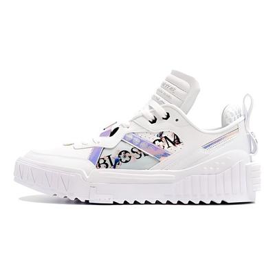 Li Ning 001 Débloquer Résistant à l'abrasion Respirant Basse Cheville Chaussures de Skateboard Femmes Blanc AGCR346-1