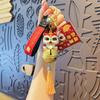 Bell Lion Key Chain Cute Cartoon Bag Hanging Ornament Chinese Style Car Key Ring  Backpack Pendant