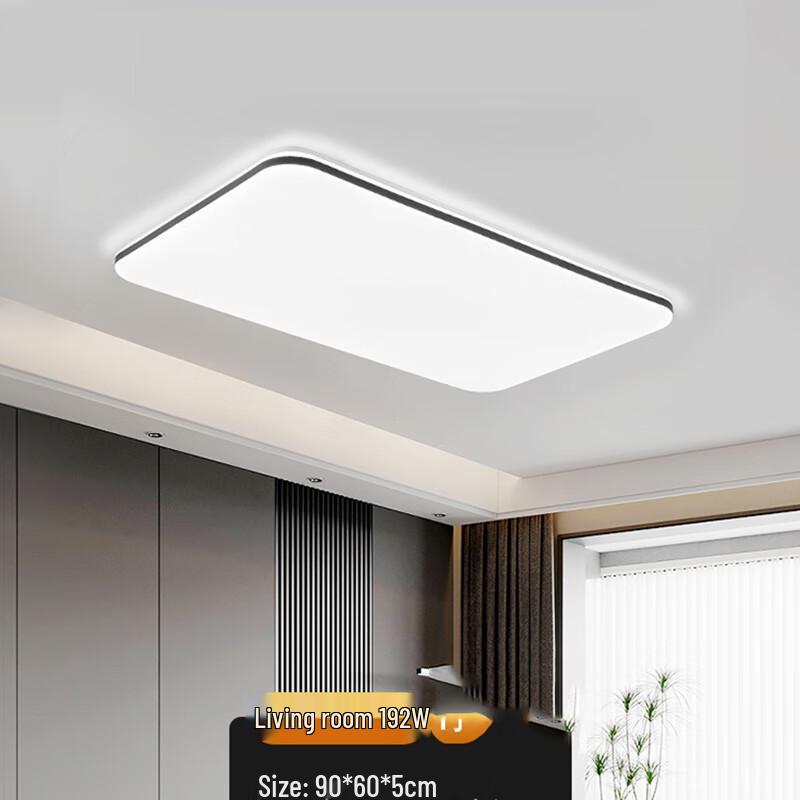 Liangtu Modern LED Square Ceiling Light with Crystal Design