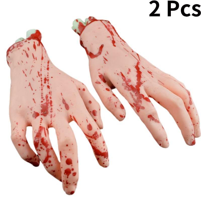 

Кровавая рука отрубленная ступня реквизит модель части тела аксессуары для Хэллоуина декор Hand