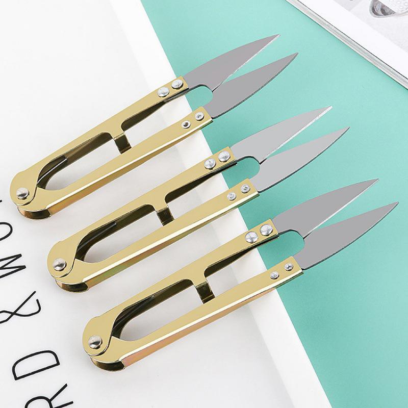 Colorful U-shaped Yarn and Thread Scissors for Tailoring and Cross Stitching